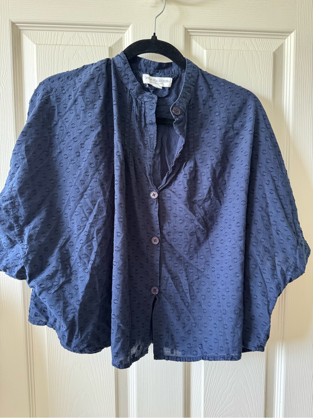 Emerson Fry Navy Textured Button-Front Shirt Jacket